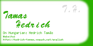 tamas hedrich business card